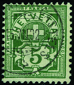 5 Rp. sattgrün