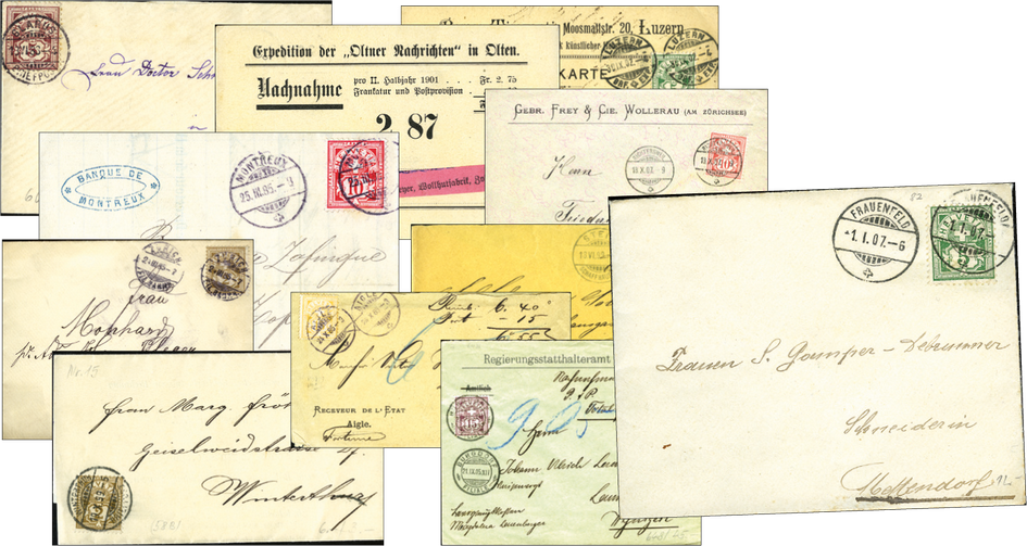 1885-1905, Belege-Kollektion mit über 10 Stücken