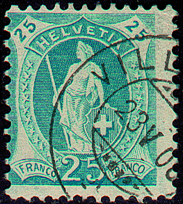 25 Rp. hellblau, Type 2