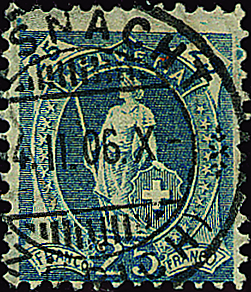 25 Rp. hellblau, Type 2