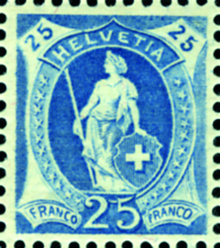 25 Rp. blau, Type 2