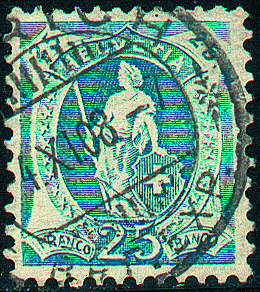25 Rp. blau, Type 2