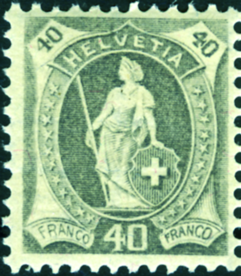 40 Rp. grau, Type 2
