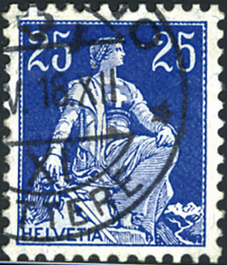 25 Rp. blau-hellblau