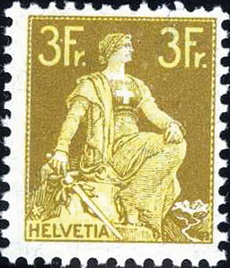 3 Fr. olivgelb-gelb