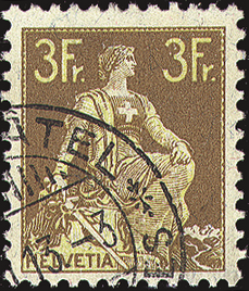 3 Fr. olivgelb-gelb