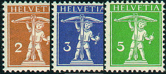 1909, Tellknabe mit Armbrust