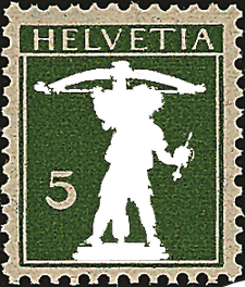 5 Rp. grün, Type 1