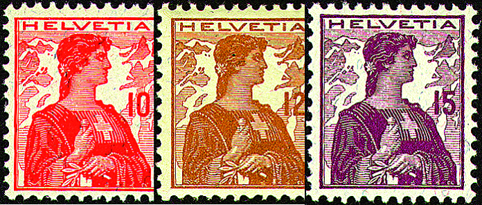 1909, Neue Zeichnungen, Helvetia Brustbild II