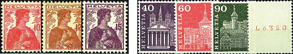 2 für 1 "Brustbild II und Bauten-Rollenmarken"