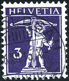 3 Rp. blauviolett, Type 2