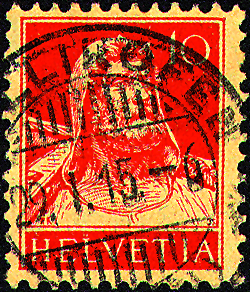 10 Rp. rot, Type 1