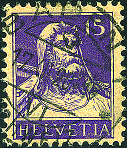 15 Rp. schwarzviolett
