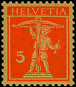 5 Rp. rotorange, sämisch