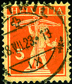 5 Rp. rotorange, sämisch