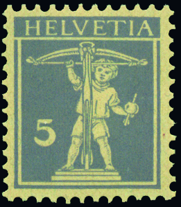 5 Rp. grauviolett, sämisch