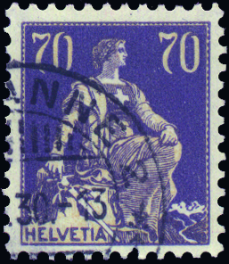 70 Rp. dunkelviolett, sämisch