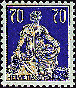 70 Rp. blauviolett, sämisch