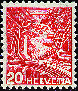 20 Rp. Val Leventina, nachgestochene Platte