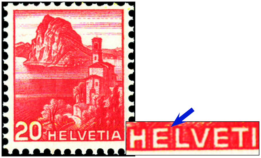 20 Rp. San Salvatore, "Doppelprägung"