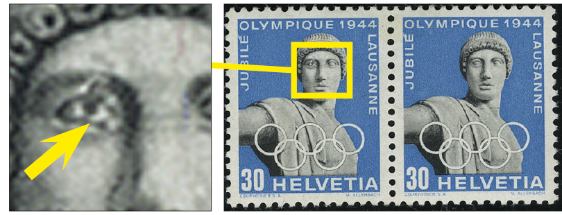 30 Rp. Apollo, blau-grauschwarz, &quot;Apollo mit offenem Auge&quot;