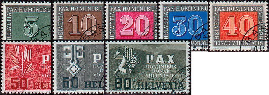 1945, Gedenkausgabe zum Waffenstillstand in Europa (Paxmarken)