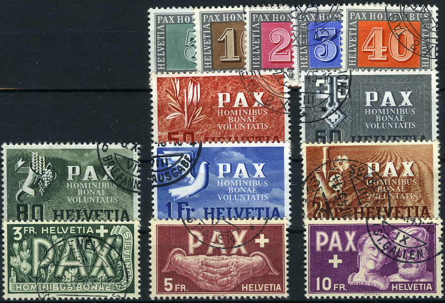 1945, Gedenkausgabe zum Waffenstillstand in Europa (Paxmarken)