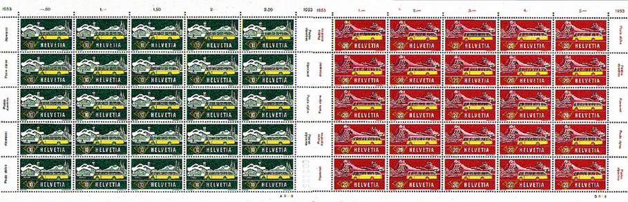 1953, Alpenpost Sommer und Winter