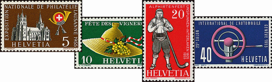 1955, Werbe- und Gedenkmarken