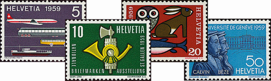 1959, Werbe- und Gedenkmarken