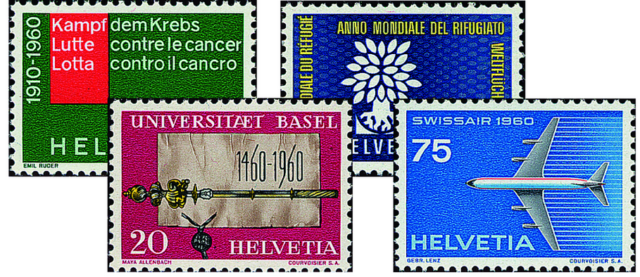 1960, Werbe- und Gedenkmarken