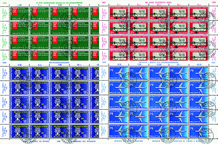 1960, Werbe- und Gedenkmarken