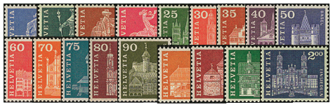 1960-1968, Postgeschichtliche Motive und Baudenkmäler