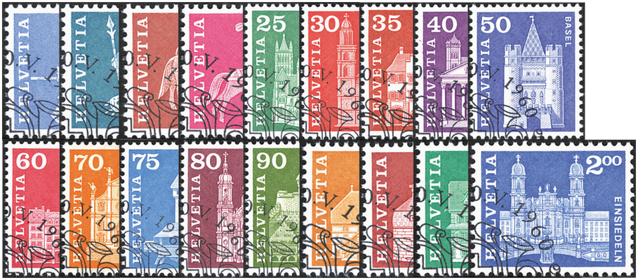 1960-1968, Postgeschichtliche Motive und Baudenkmäler