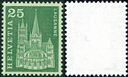 25. Rp Kathedrale Lausanne, grün, &quot;Leuchtstoff rückseitig statt bildseitig&quot;