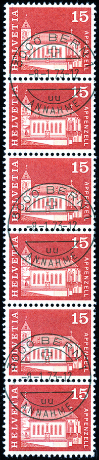 15 Rp. Appenzell, Secherstreifen