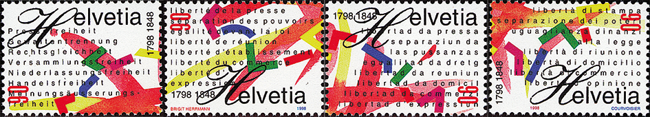 1998, 150 Jahre Bundesstaat, 200. Jahrestag der Gründung der Helvetischen Republik