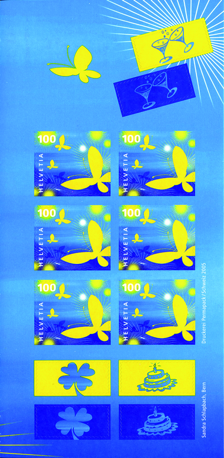 100 Rp. Schmetterlinge