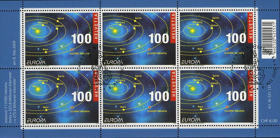 100 Rp. Astronomie - Asteroid Helvetia