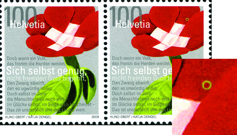100 Rp. Sich selbst genug, &quot;Grosser gelber Putzer&quot; auf dem Blütenblatt