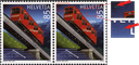 85 Rp. 100 Jahre Niesenbahn, "Hellblauer Haarstrich über der Kabine", "Hellroter Putzer im Himmel"