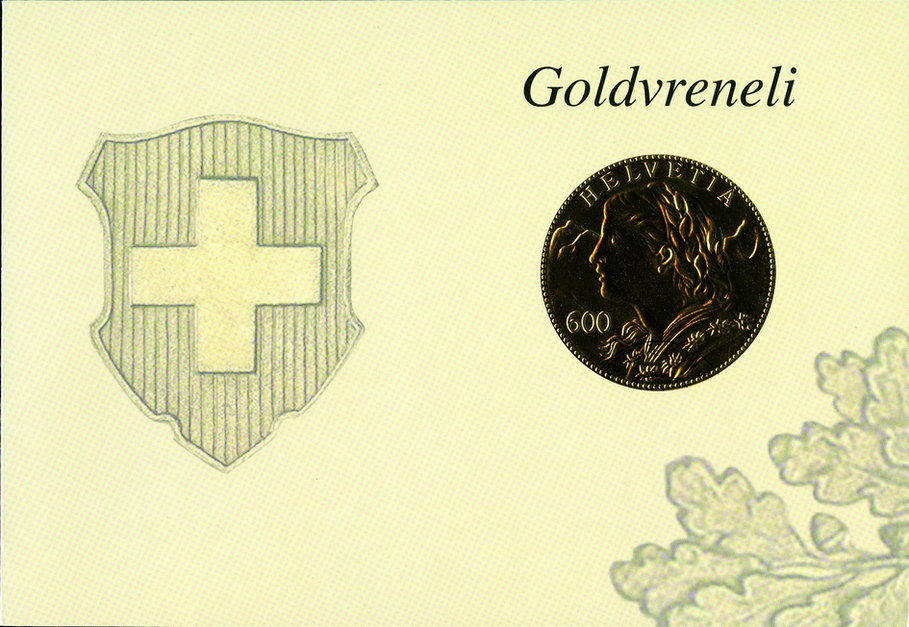 2013, Goldvreneli-Schmuckfolder