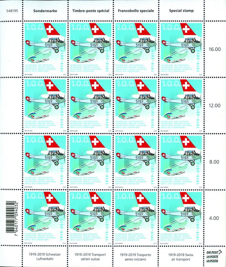 100 Rp. Schweizer Luftverkehr