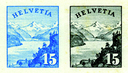 1880-1910, Dauermarken-Probedruck (Essais), 15 Rp. Urirotstock