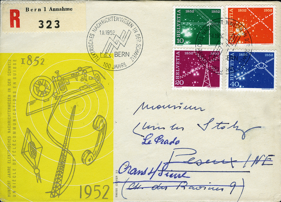 1952, 100 Jahre elektrisches Nachrichtenwesen in der Schweiz