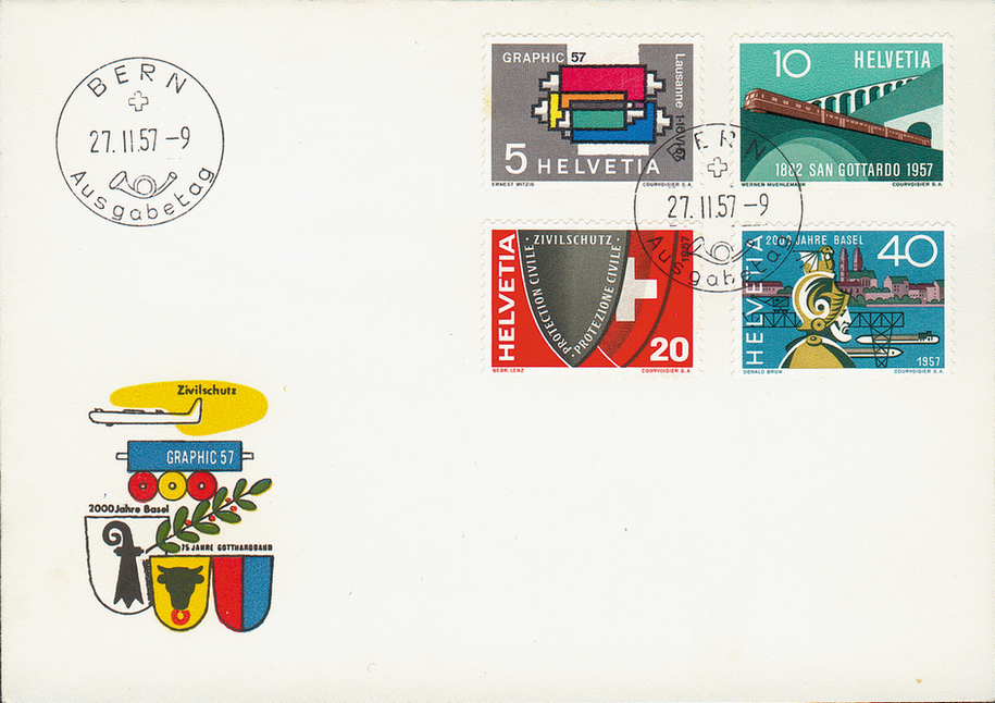 1957, Werbe- und Gedenkmarken, d