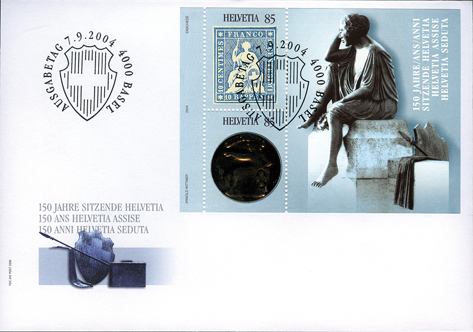 2004, 150 Jahre Strubel-Briefmarken, "Stern am Unterarm"