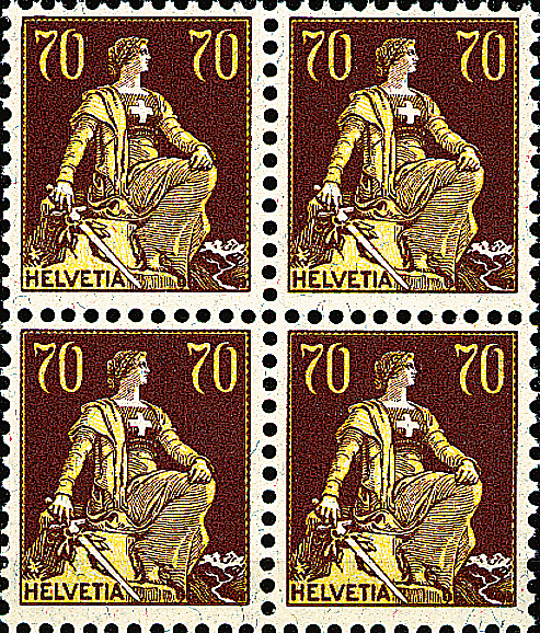 70 Rp. dunkelbraun-gelb