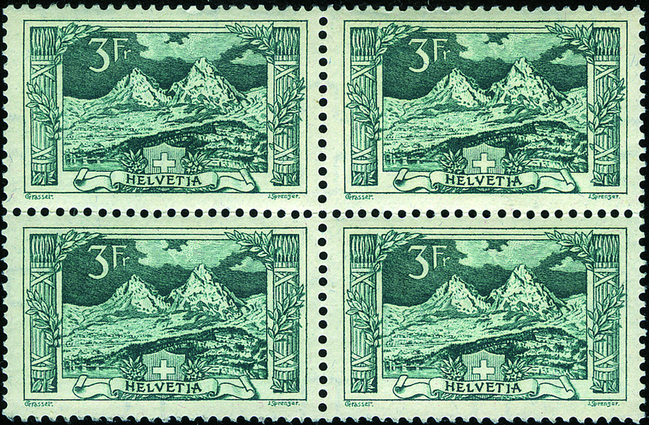 3 Fr. Mythen, blaugrün