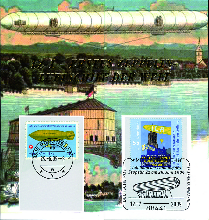 2009, Gedenkfolder "LZ1 Erster Zeppelin der Welt"